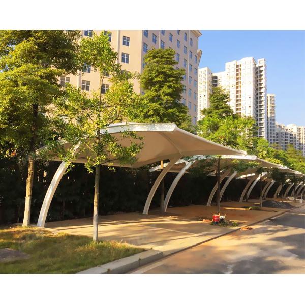 ПВДФ/ПТФЕ Окончание паруса Стальная конструкция 10x20 Металлический гаражный навес