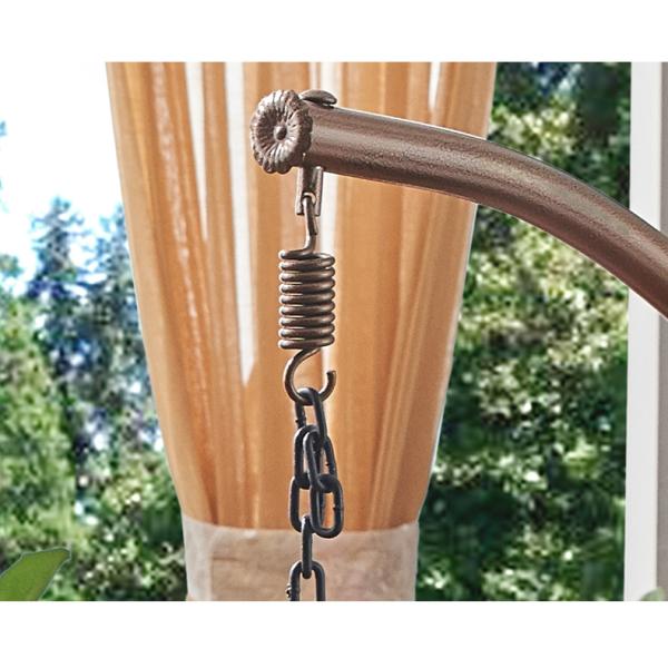 Cabon Steel Frame Outdoor Single Seat Garden Swing Chair OEM