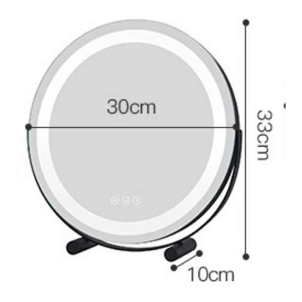 Makeup Mirror with 10X Magnification and Smart Touch Dimmable 3 Modes 360° Rotation White Vanity Mirror with Lights (WH-MR-72)