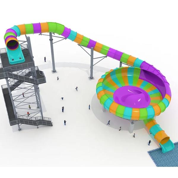 205m2 /630m2 Glisse d'eau à radeau Glisse d'eau à grande cuve pour parc aquatique