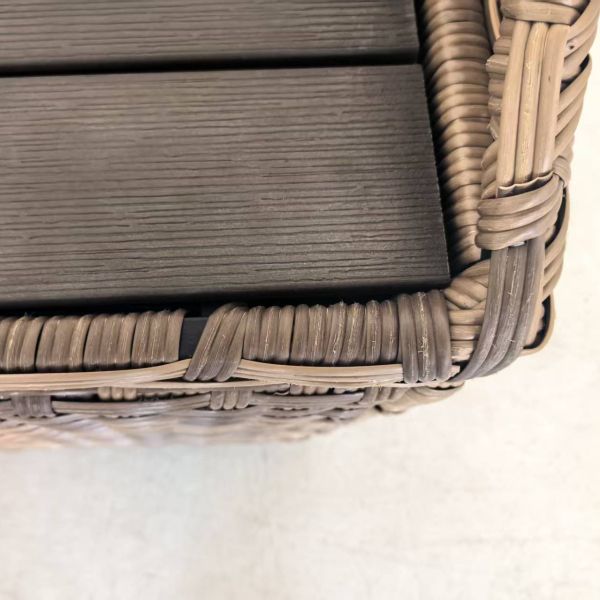 2026 New Large-Capacity Retro Brown Rattan Storage Factory Wholesale Double Seat Available