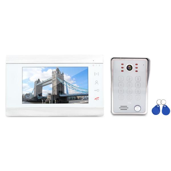 Morningtech Waterproof 7 TFT Screen Video Door Phone System with SD Card Memory Smart Home Video door Intercom