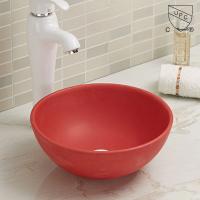 Painted Matt Color New Vanity Bathroom Top Mount Basin Laboratory Round Ceramic Sink