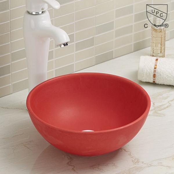 Painted Matt Color New Vanity Bathroom Top Mount Basin Laboratory Round Ceramic Sink