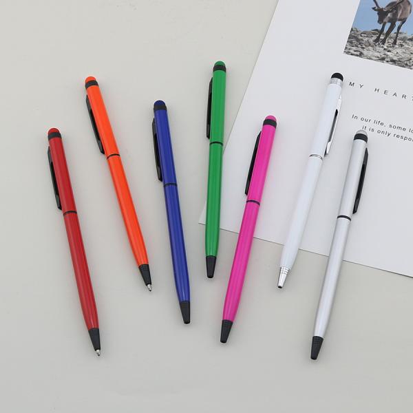 Colorful Metal Ballpoint Pen Touch Screen Twist Stylus Ball Pen For Office Business