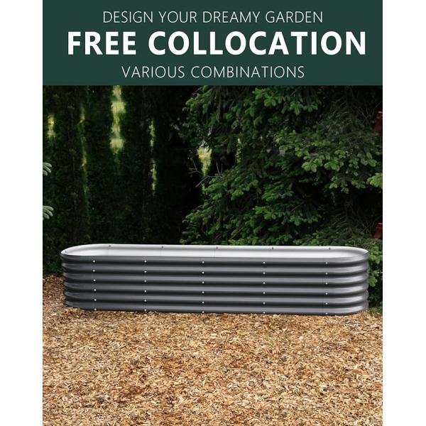 Custom Logo Galvanized Raised Flower Beds For Outdoor Plants With Safety Edging Stock Tanks