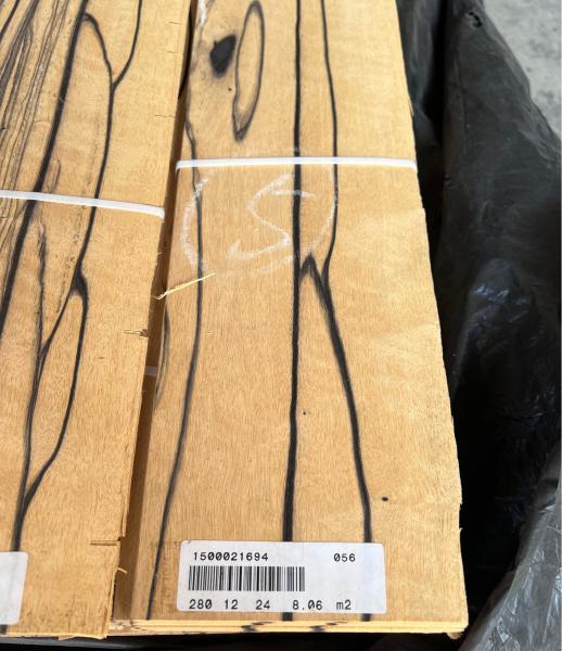 Placage d'ébène blanc 0,45 mm, feuille de placage en bois naturel pour porte
