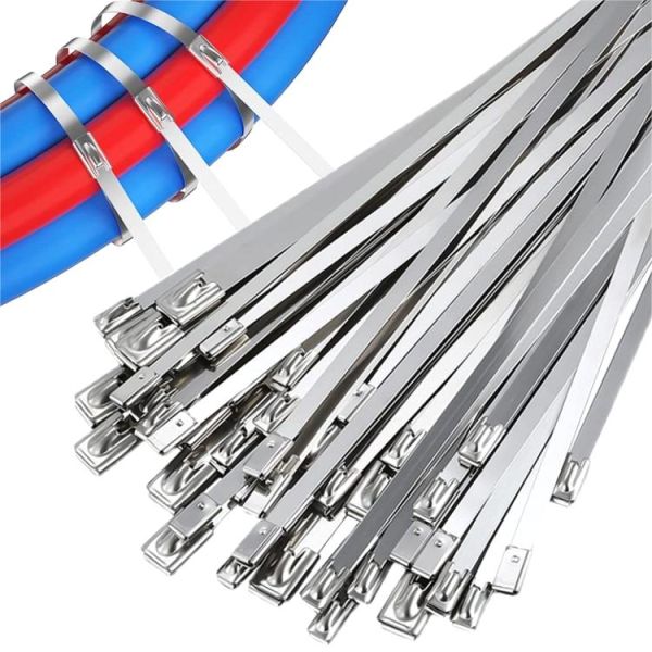 4.6*400mm Heavy Duty Metal Cable Ties SS316 Corrosion Resistance