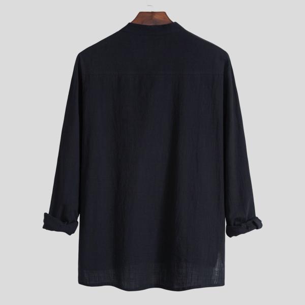 Количество 5000 LCBZ OEM Custom Long Sleeve Men's Linen Shirts в многоцветных вариантах