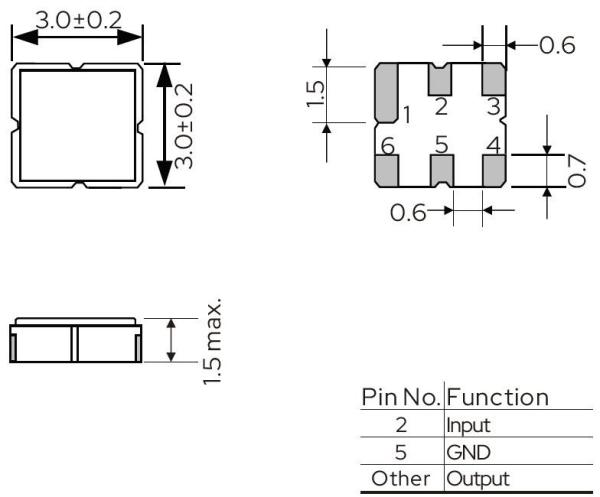 Miniature SMD DCC6C SAW Filter 3X3 With Low Insertion Loss And Wide Frequency Range