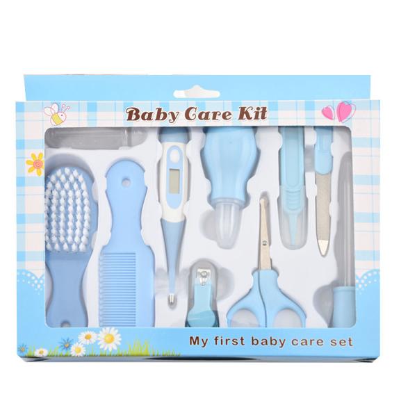 10pcs Newborn Nursery Health care Set baby Grooming tool kit baby care kit manufacturer Newborn baby gift set yellow pink blue