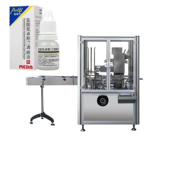Máquina automática de embalagem de caixas de preenchimento para produtos cosméticos de alimentação, bebidas, têxteis Linha de embalagem