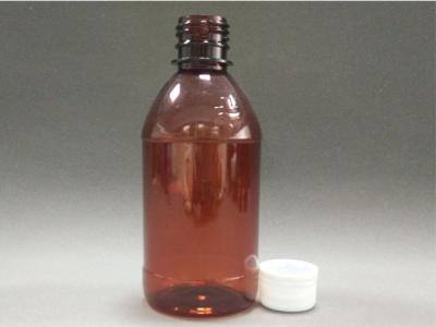 Polyester Plastic Liquid Bottle Brown Anti Theft Ring 250ml Volume For Drugs