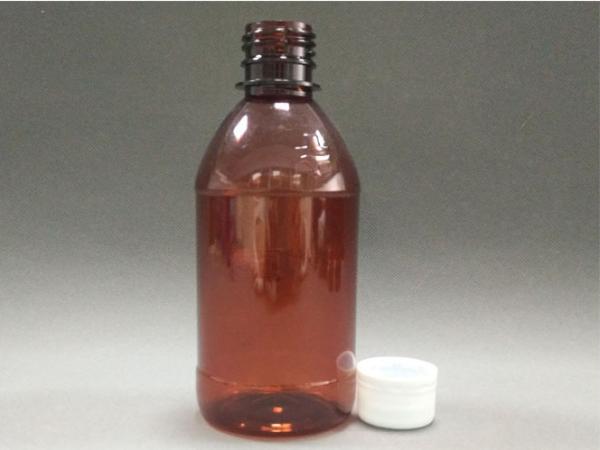 Polyester Plastic Liquid Bottle Brown Anti Theft Ring 250ml Volume For Drugs