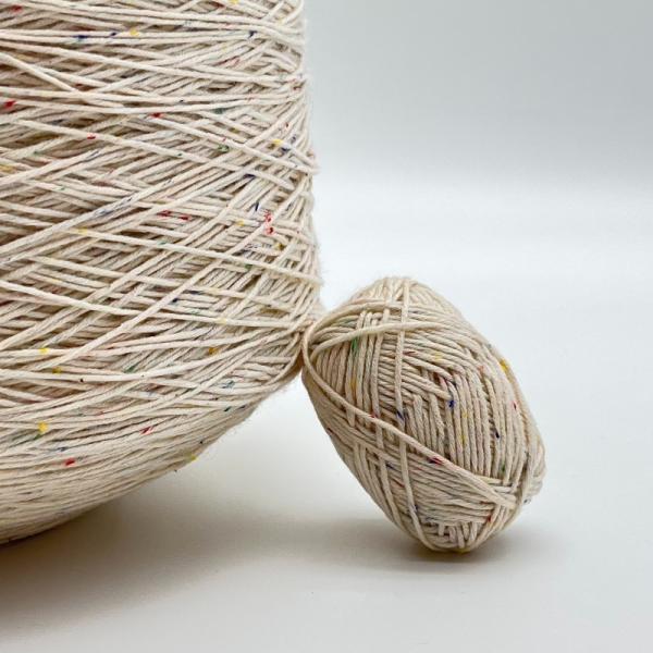 98% Cotton 2% Colored Dot Polyester Mix Color Cotton Yarn Variegated For Diy Toys