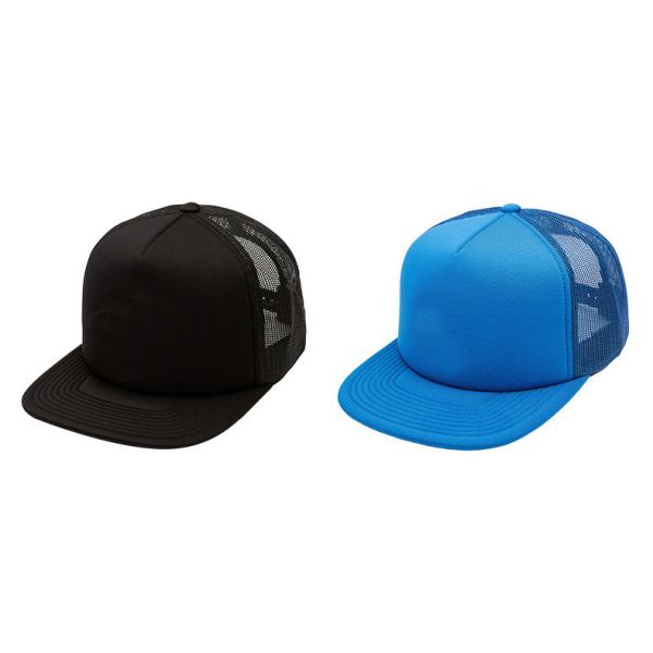 100% Polyester Foam 5 Panel Flat Bill Trucker Cap Plain hip hop style OEM ODM Factory