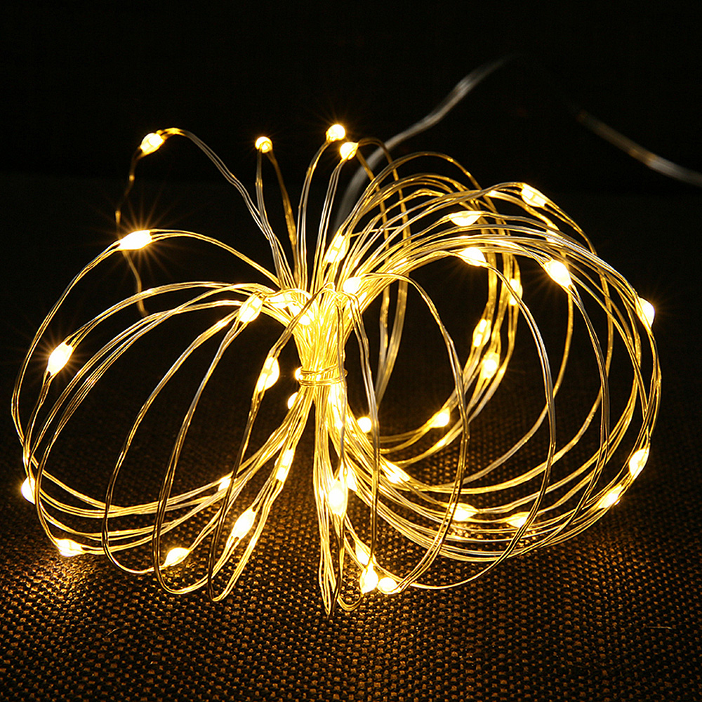 света строки феи СИД 1M 10LEDs CR2032 мини звездные