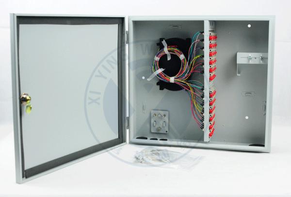 Outdoor IP65 wall mounted 48 ports fiber optic terminal distribution box