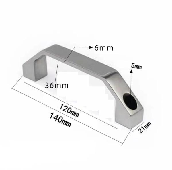 Unthreaded Through Holes 304 Stainless Steel Polished Cast Industrial Pull Handle L30202
