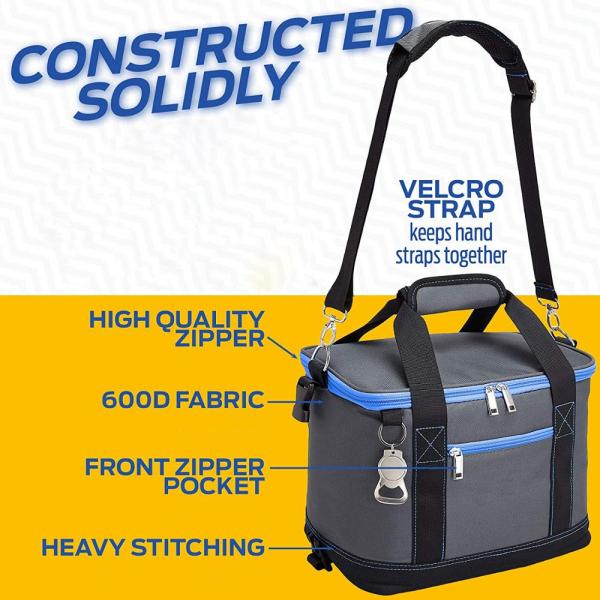 Collapsible Picnic Cooler Bag L12 inch With Bottle Opener