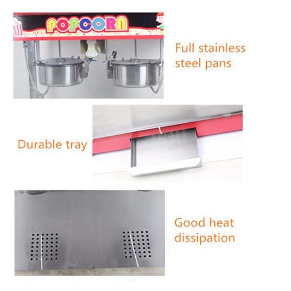 Summer New Industrial Automatic Puffed Cinema Popcorn Machine with Wheels and Warmer