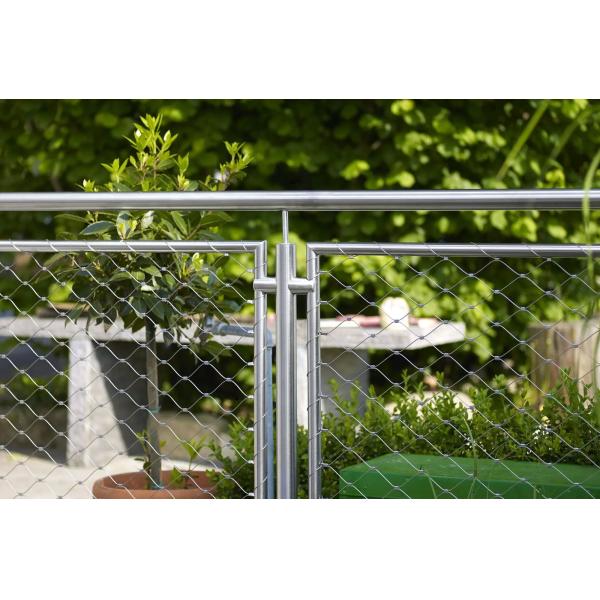 Anti Rust Balustrade Cable Mesh 80*80mm Stainless Steel Wire Rope Mesh