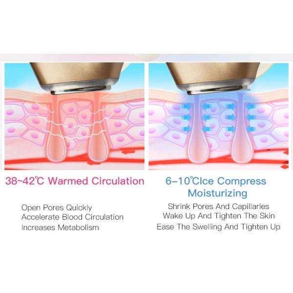 сокращение 8600rpm сосредоточенно изучает горячий молотка терапией СИД многофункциональный и холодный Massager стороны