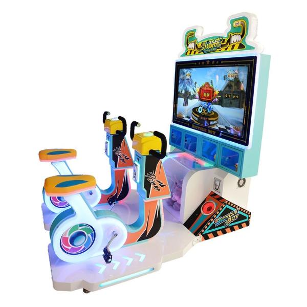 300W Kids Arcade Machine  / Single And Double Competitions Possible Redemption Ticket Rider Bike Game Machine