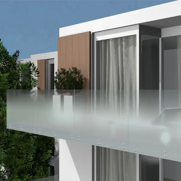 OEM Decorativo de vidrio congelado Puertas interiores de partición Puerta de baño Decorativo de vidrio endurecido Formas planas / curvas / irregulares