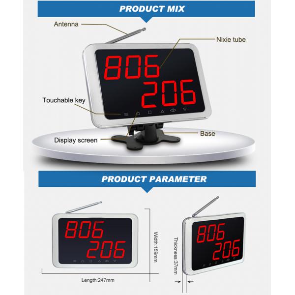 Venta caliente Pequeña Bell Electrónica Buzzer Servicio inalámbrico Camarero llamando Sistema de llamada remota Bell