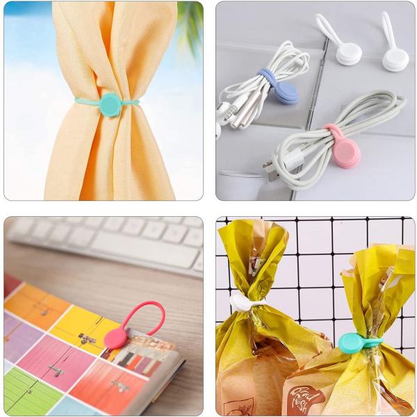 Силиконовые магнитные кабельные галстуки многоразовые кабельные организаторы наушники кабели USB кабельный менеджер хранитель обертывание галстуки ремни закладки