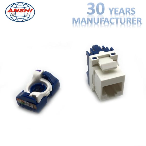 Toolless UTP Rotation RJ45 Keystone Jack CAT5E CAT6 Gold Plating