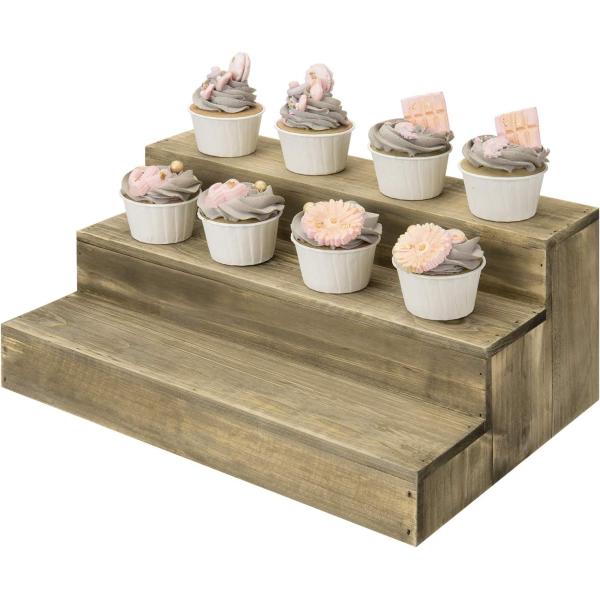 OEM Order Acceptable Wood Dessert Stand Cupcake Riser Display for Special Occasions
