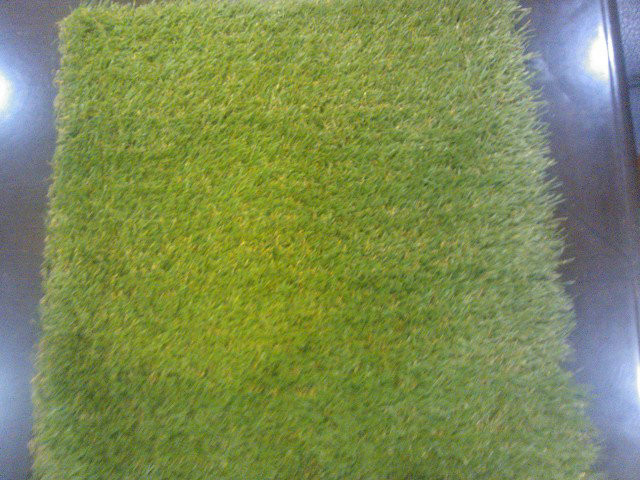Roof Plastic 15mm 4500Dtex Balcony Artificial Turf Grass Olive Green , Weather resistance
