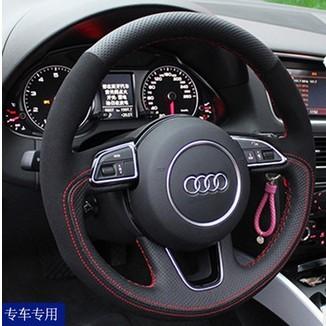Leather  steering wheel cover hot sale ,black,brown for AUDI ,BENZ ,LEXUS