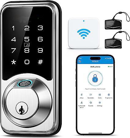 7-In-1 WiFi Touchpad Deadbolt Keyless Interior Door Lock