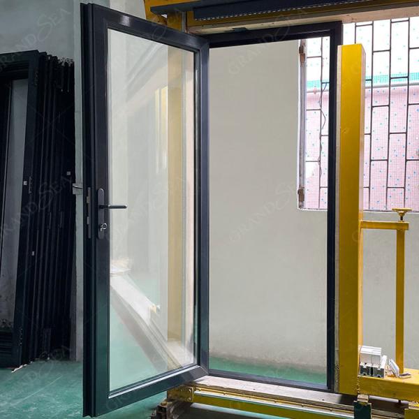 Good Sealing Performance Thermal Insulated Aluminum Swing Glass Door Hinged Single Double Doors French Style Front Casement Door