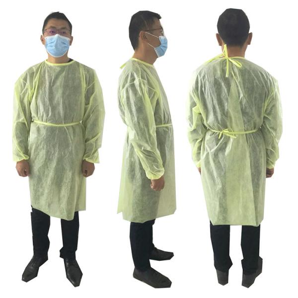 Waterproof Medical Protective Clothing , PP 37sgm Disposable Protective Suit