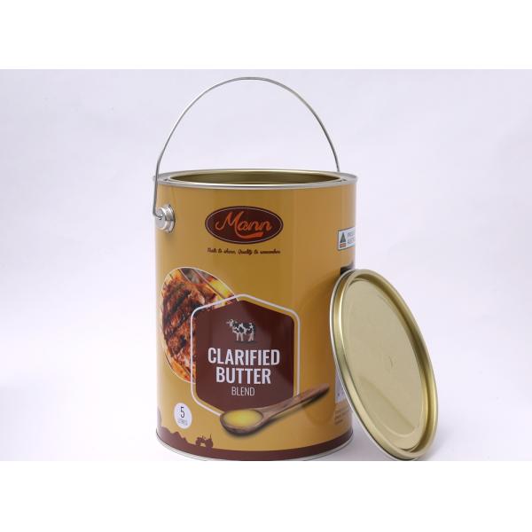 Metal 5 Liter Bucket With Lid 17.5cm Dia 5 Litre Paint Bucket