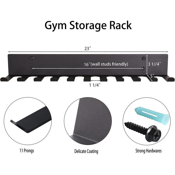 Порошковое покрытие Gym Storage Rack Hook Flexible Gym Wall Organizer для резистентных лент