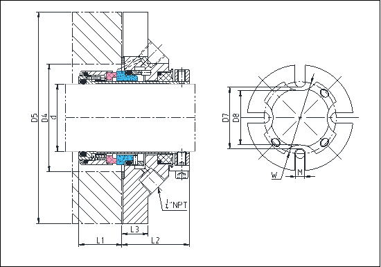KL-CURC Replace AES CURC Shaft 1 Inch Pump Mechanical Seal