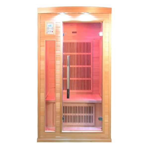 Home 2 Person Far Infrared Sauna Solid Wood 1750W Power
