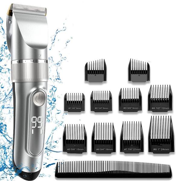 IPX6 Waterproof FCC Hair Trimmer Set For Men Skinsafe Five Speed Adjustment