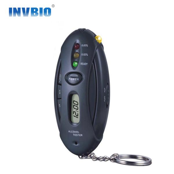 3 Levels Led Lights Show Breathalyzer Alcohol Tester With Timer Quick Response For Drive Safety