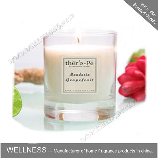 Personalised Sticker Home Scented Candles , Natural Soy Candles For Living Room