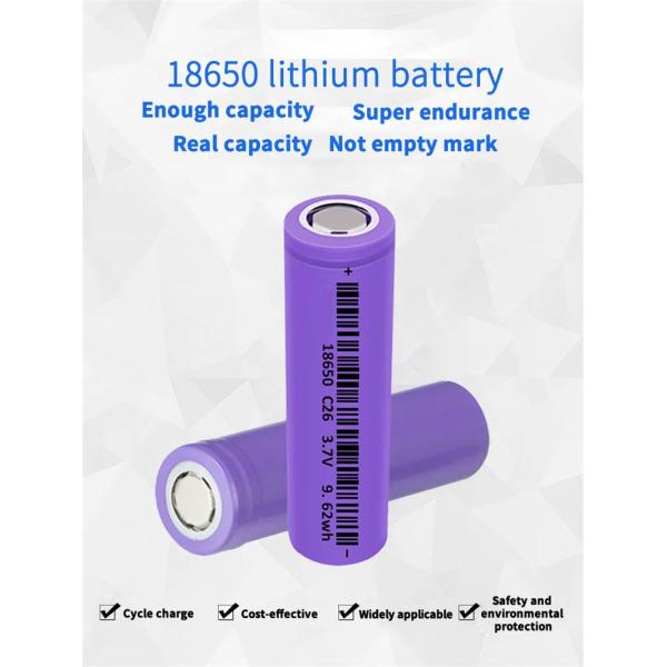 LiFePO4 Литийная батарея Custom 18650 Батарея 2600mah 3000mah 3600mah 3.7V Перезаряжаемая литий-ионная батарея 18650