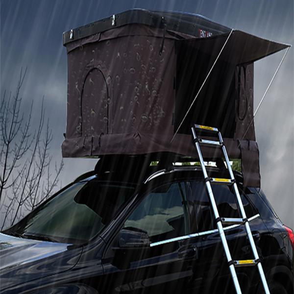 Barraca respirável do esporte exterior da lona, cama duramente Shell Car Roof Tent exterior do telhado do curso