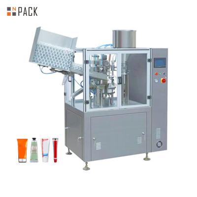 Automatic PLC Control Cosmetic Tube Filling And Sealing Machine For Plastic / Metal / Aluminum Tubes