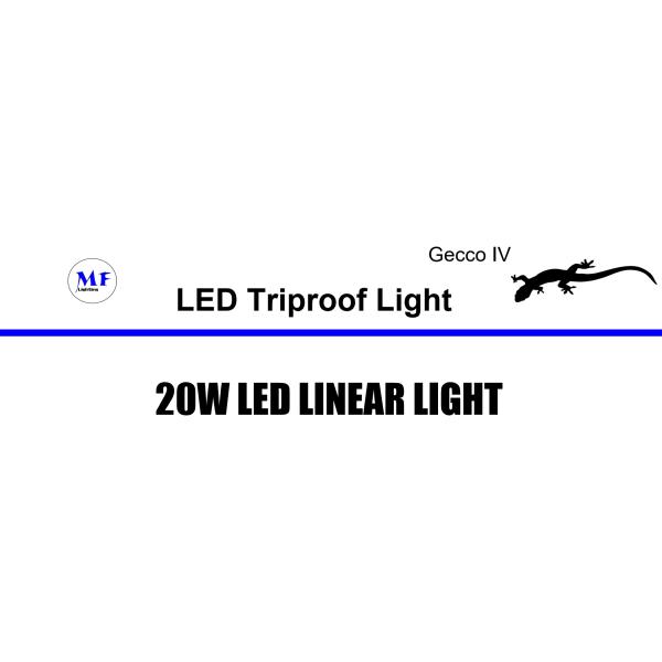 IP40 светодиодный трехпрочный линейный свет для внутреннего использования 20 Вт 180 мм / Вт для супермаркетов, торговых центров, офисов
