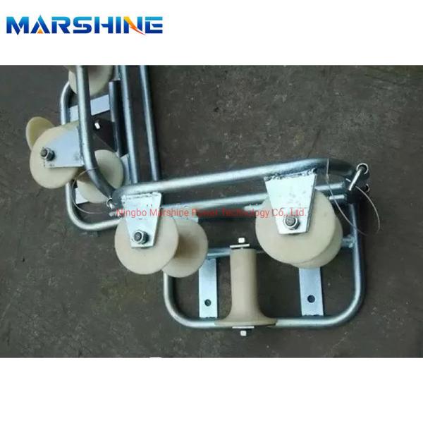 Aluminum Nylon Manhole Cable Roller For Cable Pulling Corner Straight Line